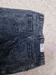 Acid Wash Cargo Jeans