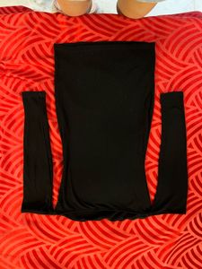 My Favourite Black Off Sleeve Dress