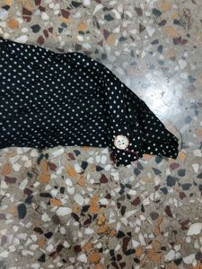 Black Polka Dot Kurta