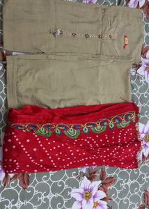 Chunri Print Dupatta 3 PC. Suit❤️