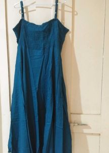 Blue Spaghetti Strap Dress