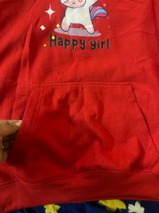 Red Unicorn &#39;Happy Girl&#39; Hoodie