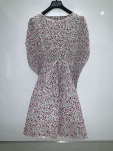 Floral Print Pleated Midi Dress