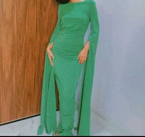 Green Sexy Ruched Unique Style Dress