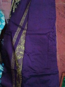 Elegant Purple &amp; Gold Saree