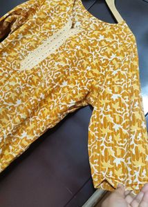Musturd Printed Kurti For Girl Or Woman 42 Bust
