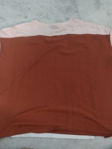 Stylish Color Block T-Shirt From Vero Moda (Size M