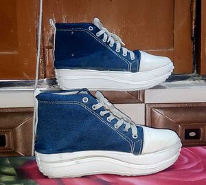 Denim Sneakers Shoes (Shoe)Blue