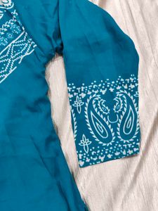 Sea Green/Blue Short Kurti