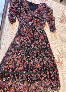 Floral Tiered Midi Dress
