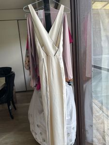 Cream Pinstripe Jumpsuit
