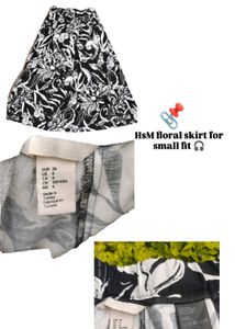 HsM Floral Print Maxi Skirt For Small Fit
