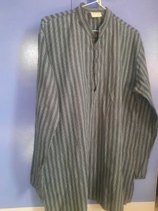 Striped Men's Kurta and women winter jacket