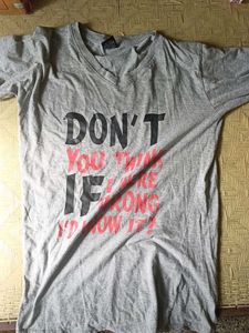 Grey Colour Full Sleeve Tshirt