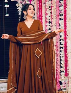 Brown Anarkali Suit