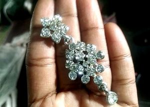 Silver Earrings With Stones