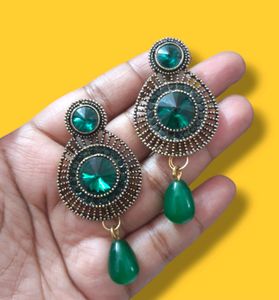 Green Stone Earrings