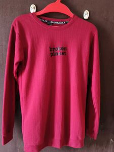Broken Planet Burgundy Sweatshirt