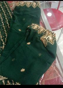 Embroidered Green Kurta Set