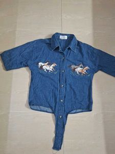 Denim Embroidered Jacket