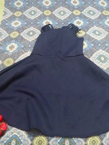 Navy Blue Peplum Dress