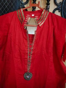 Red Anarkali Gown (Zari Work)
