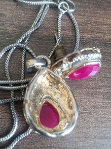 Silver Pendant Set With Chain