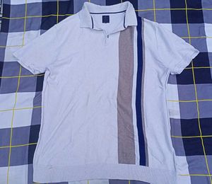 Next Striped Knit Polo Shirt