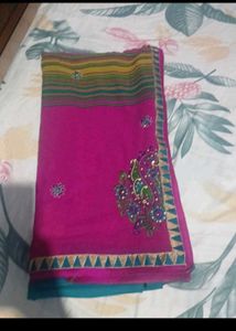 Combo Of 3 Embroidered Saree With Blouse