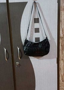 Vintage Black Embellished Shoulder Bag
