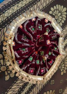 Laddu Gopal Ji Velvet Dress