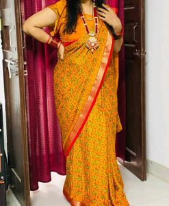 georgette sare with stiched blouse