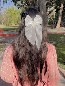 White Organza Hair Bow