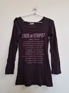 Full Sleeves Long Tshirt Dress