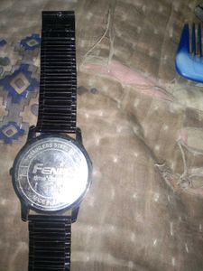 Fenix Black chain analog watch for men
