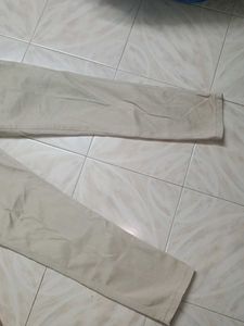 Beige Casual Pants