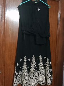 Lovely Black Colour Embroidered Dress
