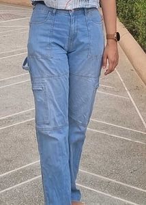 Light Blue Cargo Jeans