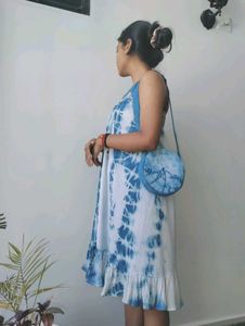 Blue Tie-Dye Sundress