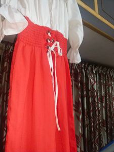 Chic Red &amp; White Dress