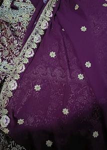 Maroon &amp; Gold Embroidered Pakistani Suit