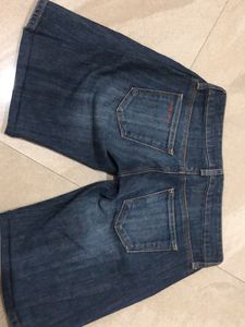 Dark wash Bermuda Jorts