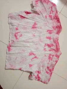 Crop Top Pink And White