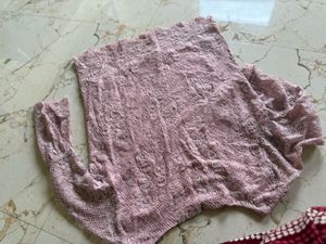 Pink Lace Top - Size M