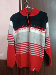Retro Striped Hoodie Sweater