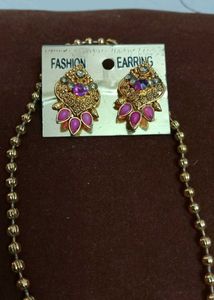 Fashion Earrings with Necklace
