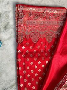 Red Colour Banarasi Silk Saree