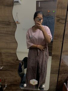 Brown straight cut jeans