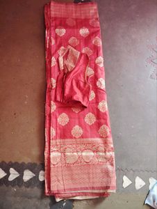 Elegant Red Banarasi Saree