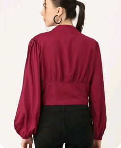 Chic Maroon Crop Top